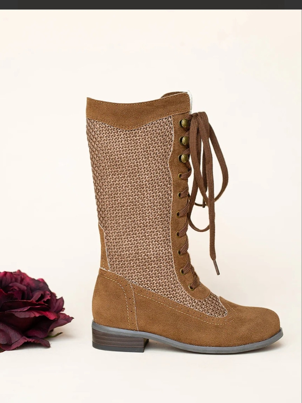 JOYFOLIE Keiko Tall Boots in Nutmeg Size 2 Youth